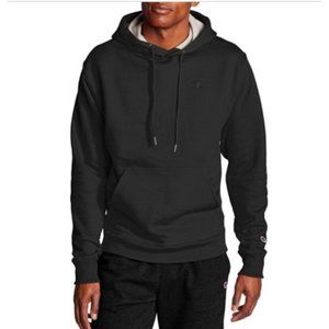 NWT CHAMPION Men's XXL Power Blend Fleece Sweatshirt Hoodie  Black Pullover 2XL